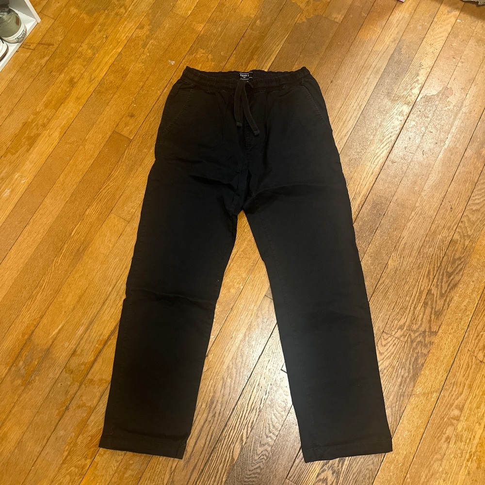 Forever 21 Black Cargo Pants with Distressed Details